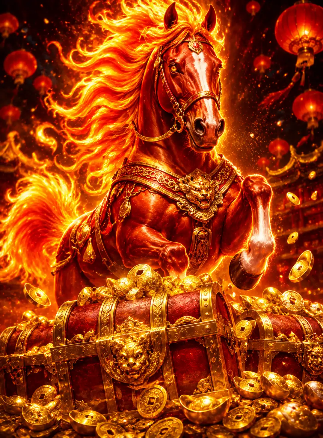 Jeu de casino Betclic Casino Portugal : Betclic Chests of Cai Shen 2 - Fire Horse Rising